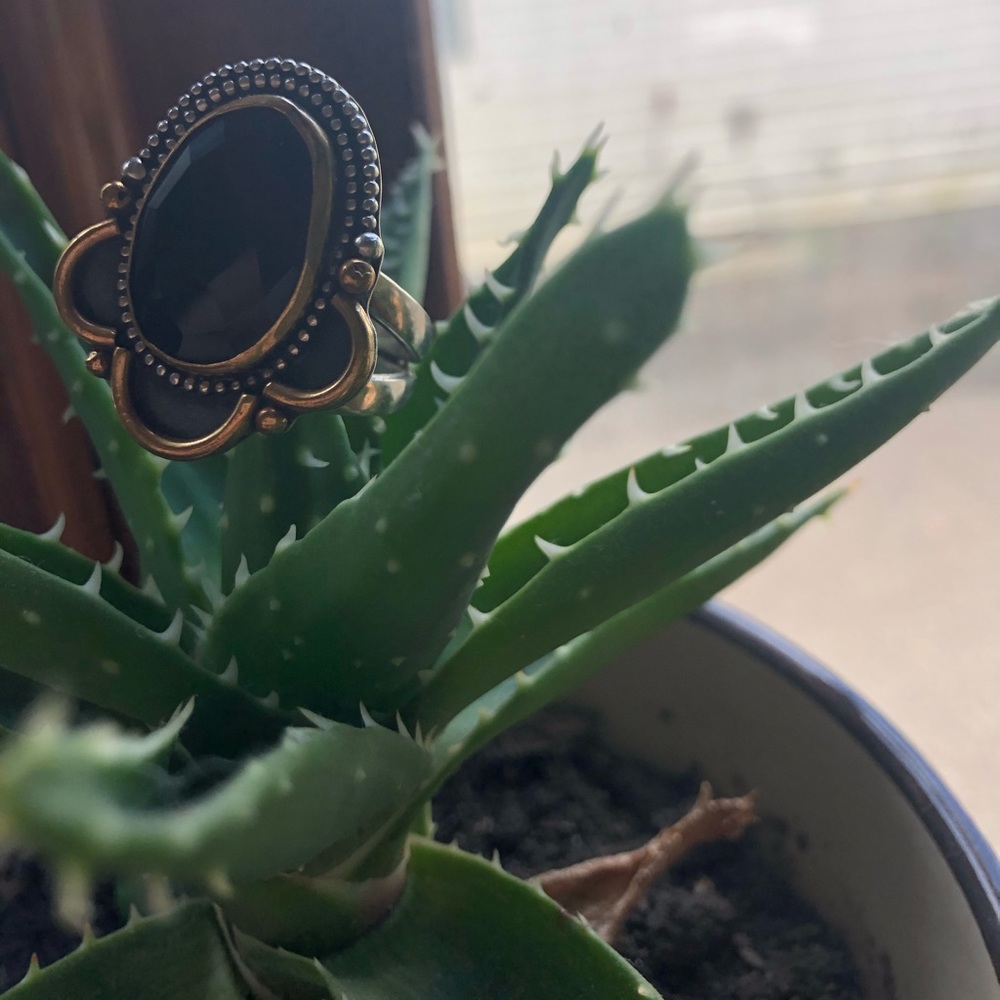 Handmade Onyx sterling silver ring